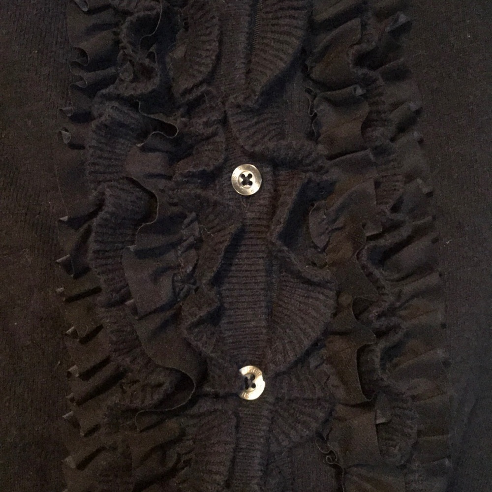 Navy Ruffle Sweater - Picture 4 of 5